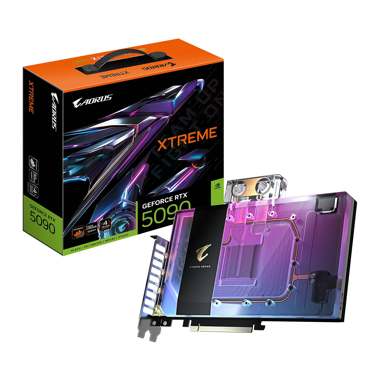 Gigabyte AORUS RTX 5090 XTREME WATERFORCE WB — 32 Go GDDR7