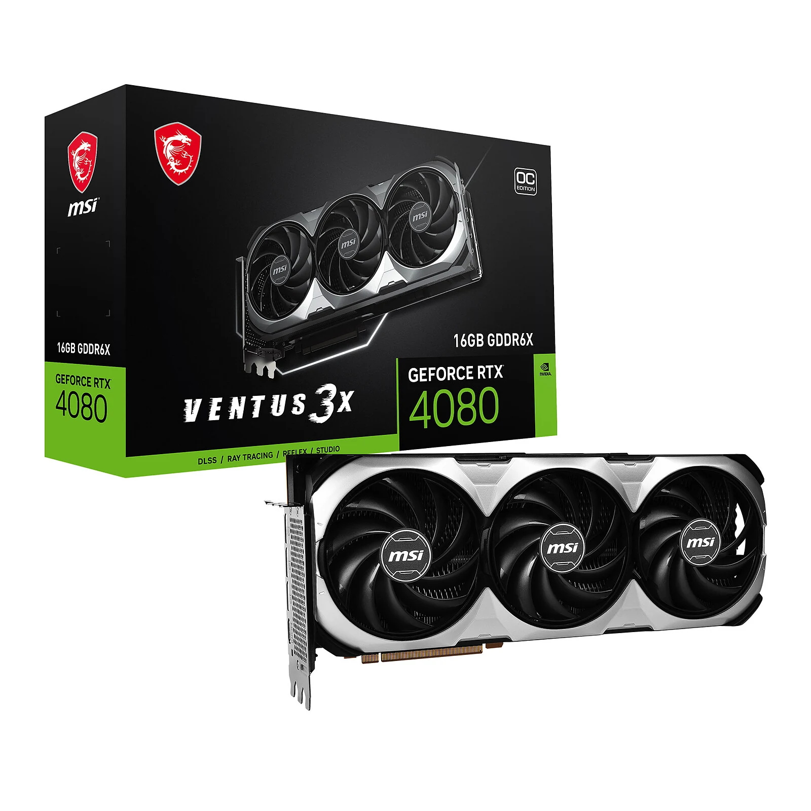 MSI GeForce RTX 4080 16G Ventus 3X OC — 16 Go GDDR6X